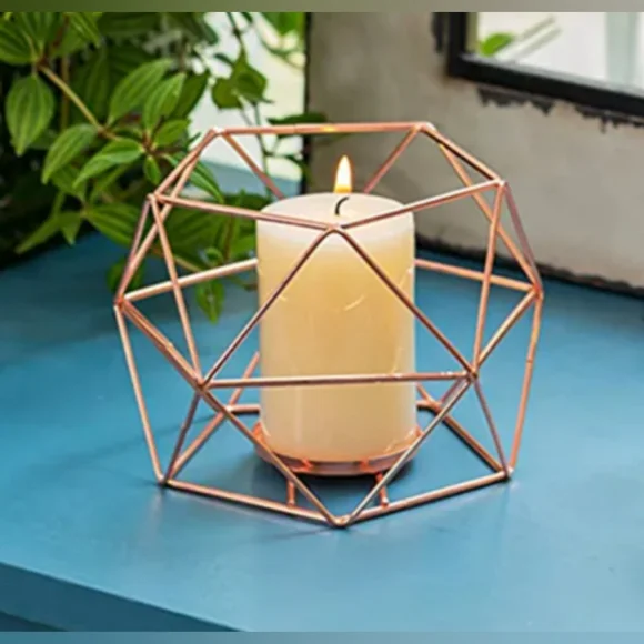 NWOT Metal Candle Holder in Rose Gold - Picture 12 of 12